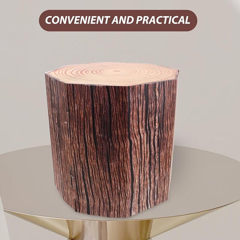 Cabilock 2pcs Faux Tree Stump Decorations Light Brown 28cm Western Cowboy Party Supplies - Image 5